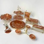 سرویس پذیرایی ابر و بادی آجری و طلایی