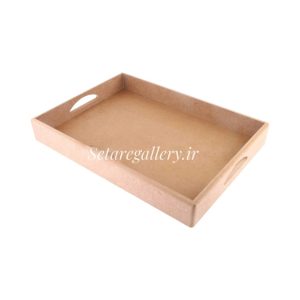 بیس چوبی سینی مستطیل لبه 5سانت ساده 8میل