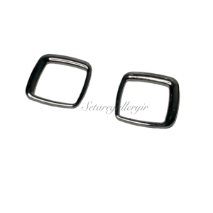 قاب گوشواره مربع استیل - تصویر 4